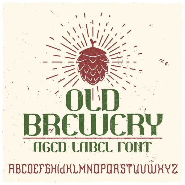 Tipo de etiqueta vintage chamado "Old Brewery ". —  Vetores de Stock
