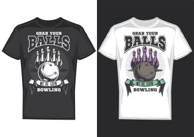bowling tasarım illüstrasyon.
