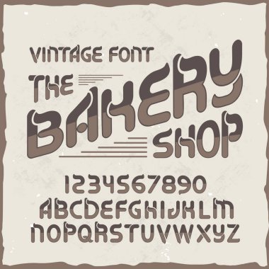 Orijinal etiket yazı tipi 