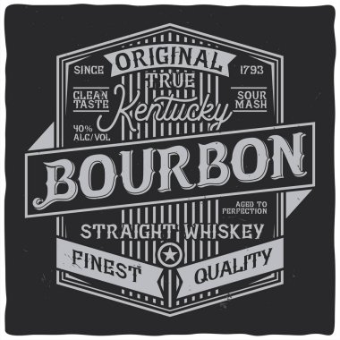 Kompozisyon yazı ile vintage etiket tasarımı