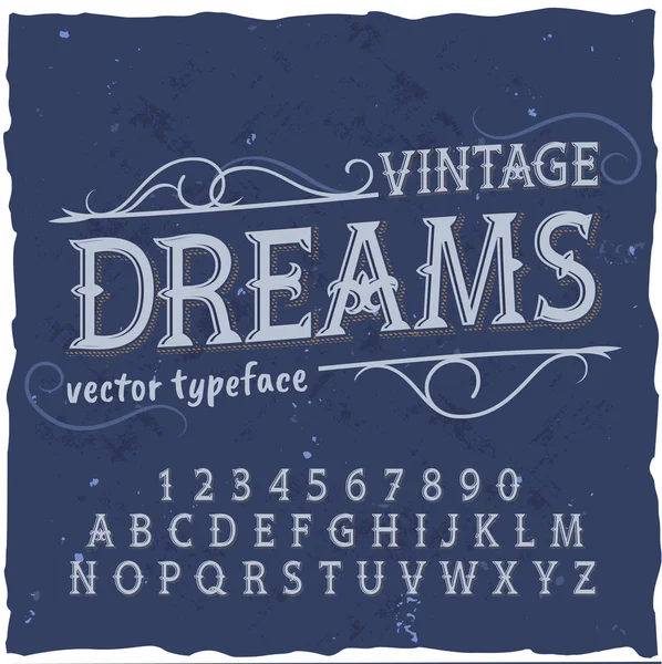 Étiquette originale nommée "Vintage Dreams " — Image vectorielle