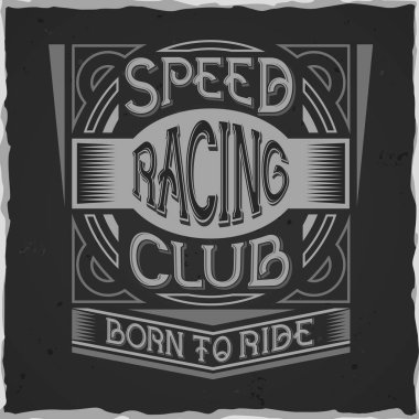 Kompozisyon yazı ile vintage etiket tasarımı