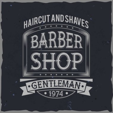 Kompozisyon yazı ile vintage etiket tasarımı