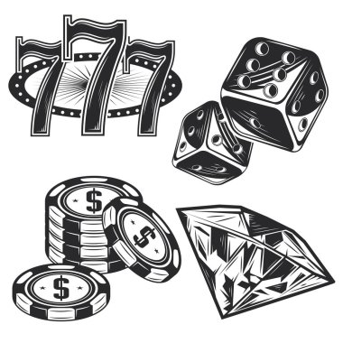 casino öğeleri kümesi