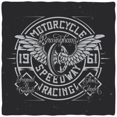 Kompozisyon yazı ile vintage etiket tasarımı