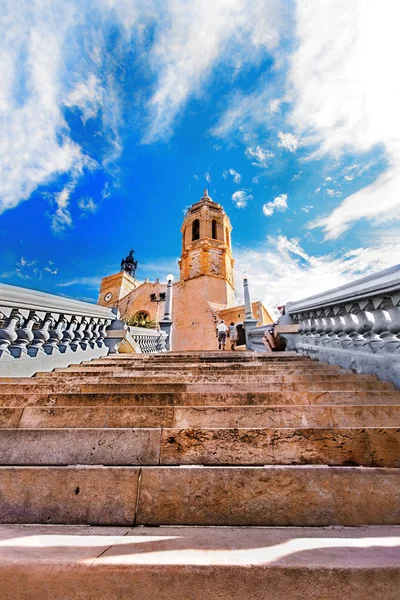 Hotele Parroquia de Sant Bartomeu i Santa Tecla Sitges Hiszpania — Zdjęcie stockowe