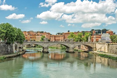 Roma, Italya.Ponte Vittorio Emanuele Ii