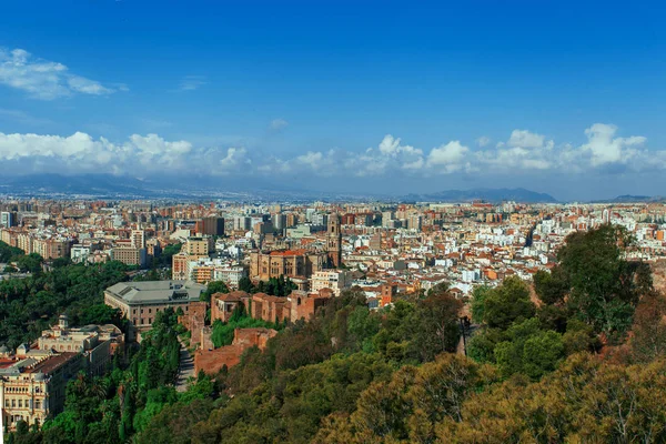 Malaga panoramik üst görünümü — Stok fotoğraf