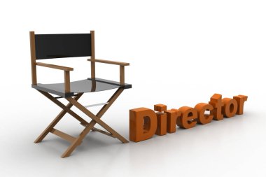 Beyaz arka plan üzerinde izole müdür koltuğu