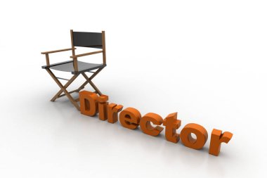 Beyaz arka plan üzerinde izole müdür koltuğu