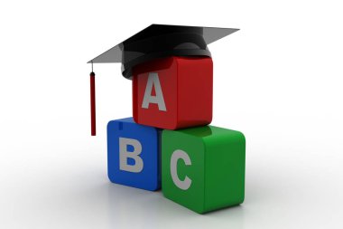 Beyaz arka plan üzerinde izole okul öncesi eğitim kavramı