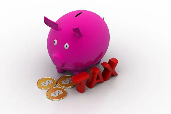 Piggybank 和金钱查出在白色背景 — 图库照片