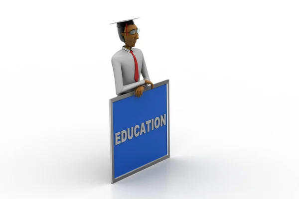 Onderwijs Adviseur Geïsoleerd Witte Achtergrond — Stockfoto