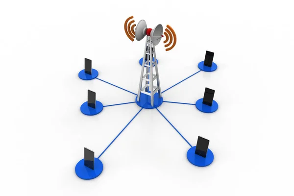 Smart phones with internet tower
