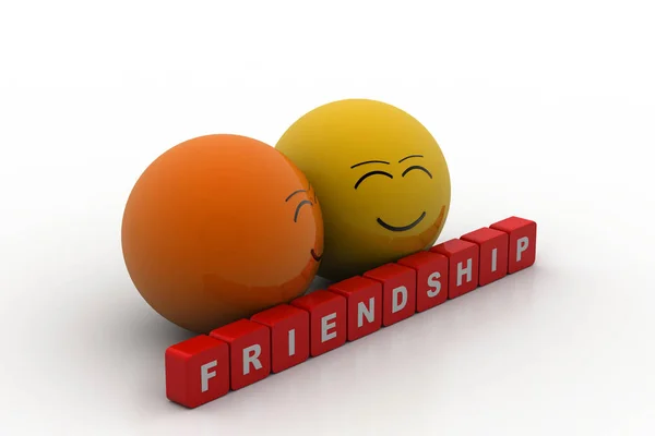 Conceito Dia Amizade Isolado Fundo Branco — Fotografia de Stock