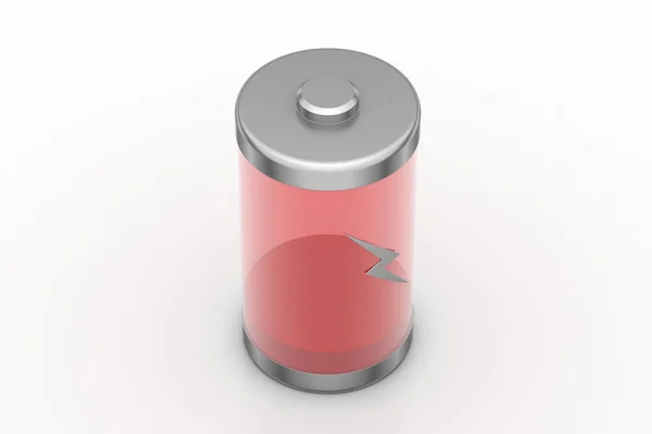 Bateria Com Carga Baixa — Fotografia de Stock
