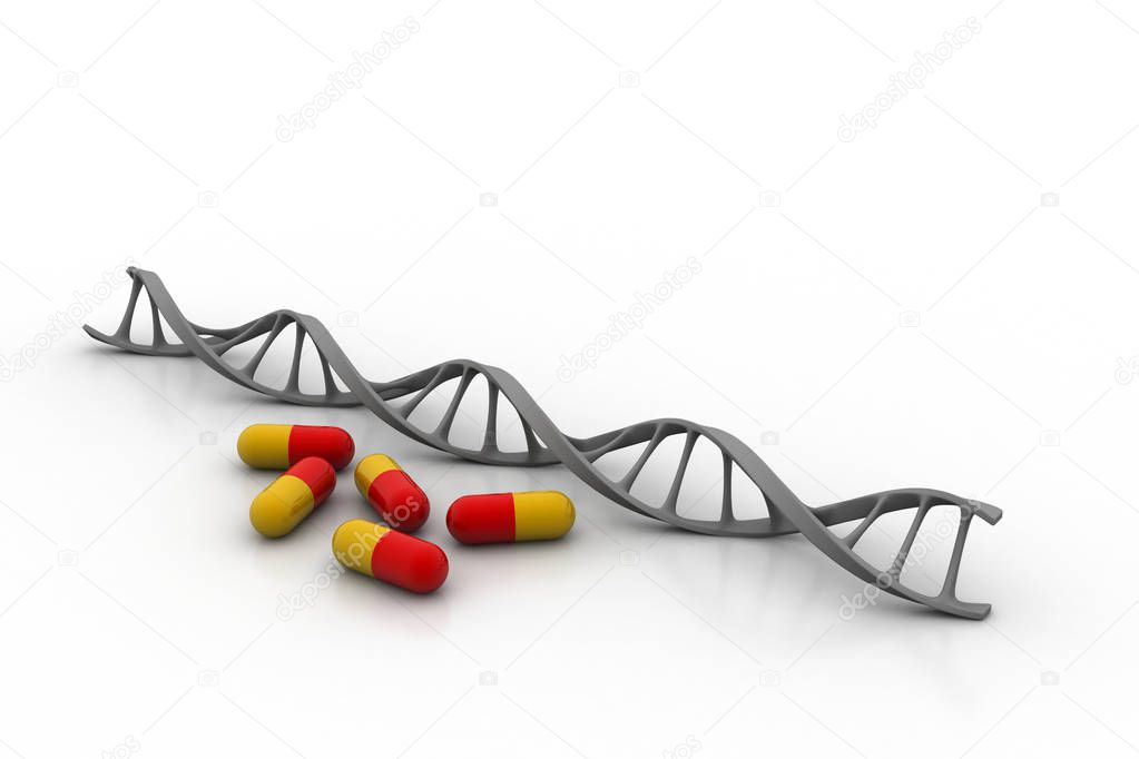 Medical capsules with DNA structure