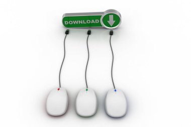 Fare bağlamak ile download simgesi