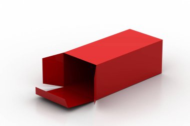 kırmızı paket beyaz arkaplanda izole edildi