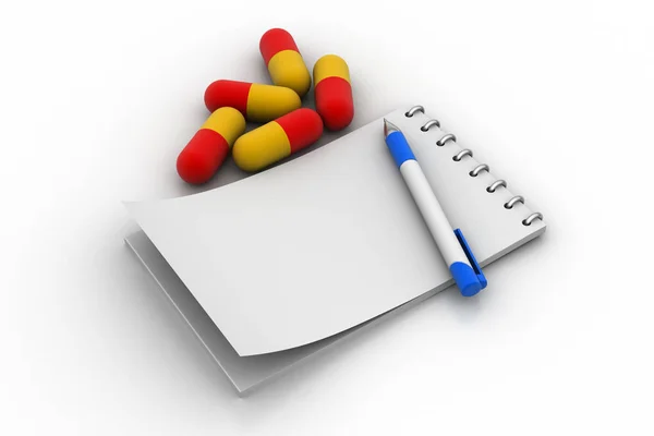 Note Pad Capsules — Stock Photo, Image