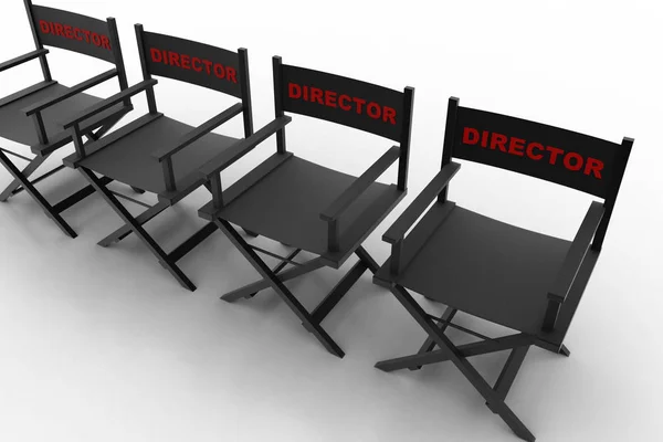 Directors chairs isolated on white background