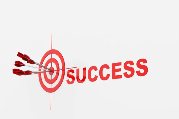 Arrows hitting the target, success concept