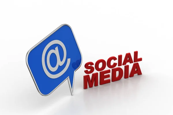 Concetto Social Media Con Alla Firma — Foto Stock