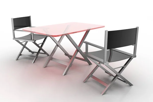 Tafel Met Twee Stoelen — Stockfoto