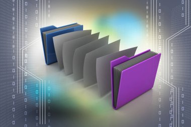 Office klasöründeki belgeleri, iş kavramı ile