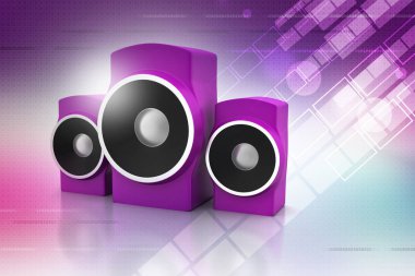 Parlak arka plan müzik hoparlör 