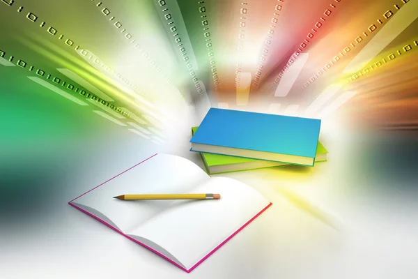 Livres Crayon Concept Éducatif — Photo