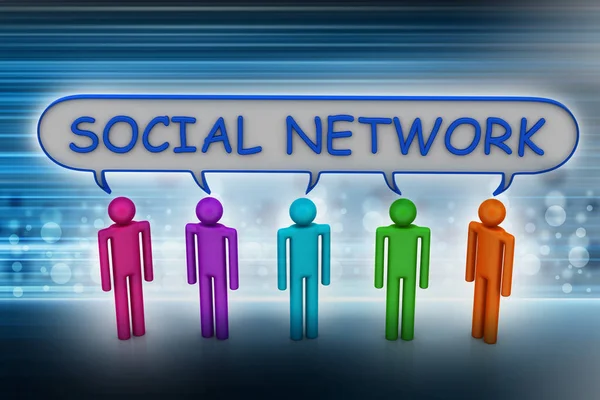 Концепция Социальной Сети Коммуникации — стоковое фото