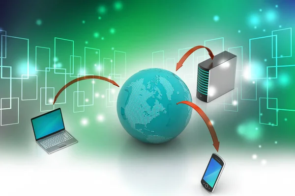 Global Network Internet Communication Concept — Stock Photo, Image