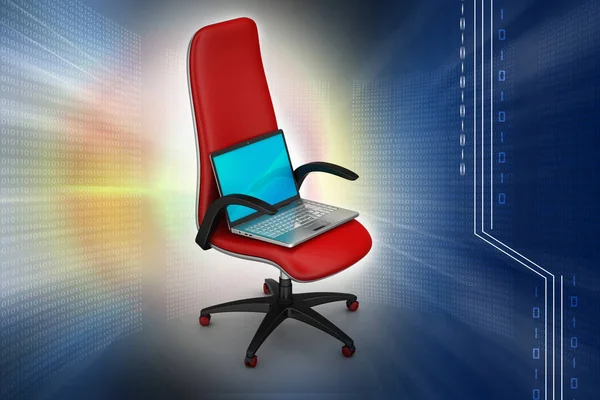 Notebook Chair Isolated Background — Stock Photo, Image