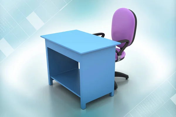 Cadeira Escritório Mesa Computador — Fotografia de Stock
