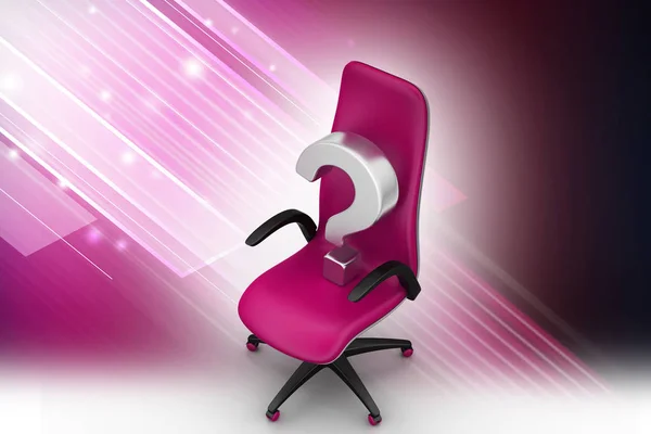 Empty Chair Question Mark — Stock Photo, Image