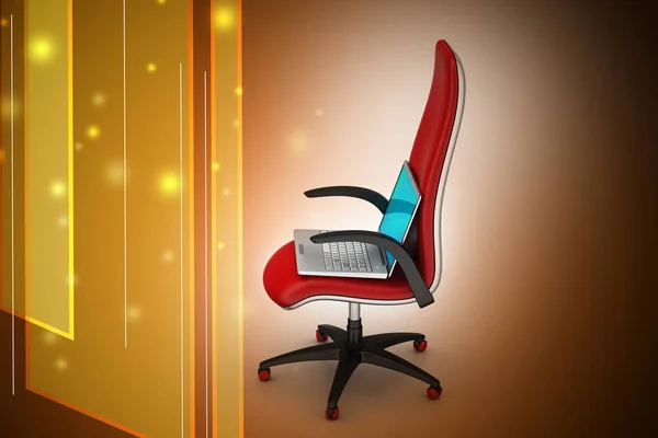 Notebook Chair Isolated Background — Stock Photo, Image