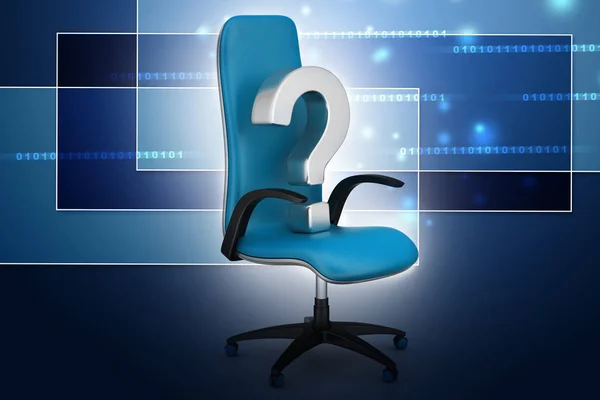 Empty Chair Question Mark — Stock Photo, Image
