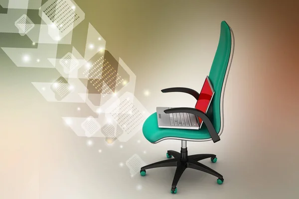 Notebook Chair Isolated Background — Stock Photo, Image