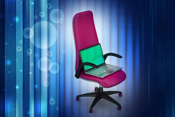 Notebook Chair Isolated Background — Stock Photo, Image