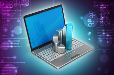 Laptop 3D çizim dosyaları ile