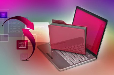 Laptop 3D çizim dosyaları ile