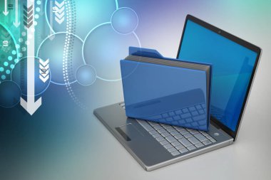 Laptop 3D çizim dosyaları ile