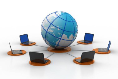 Internet bağlantı kavramı renk arka plan üzerinde