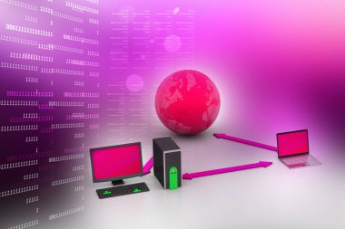 Internet bağlantı kavramı renk arka plan üzerinde