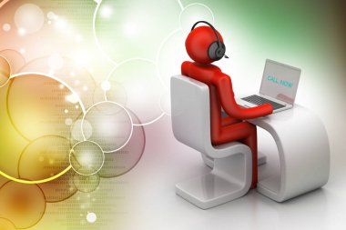 evrak çantası ile 3D iş adamı