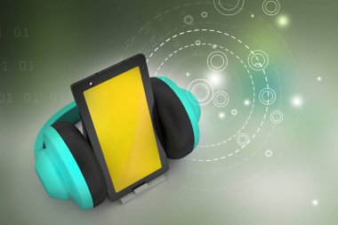 müzik konsepti 3D Illustration. Ses Tema