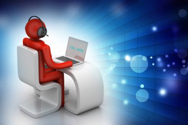 evrak çantası ile 3D iş adamı