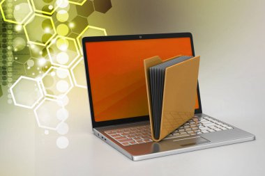 Laptop 3D çizim dosyaları ile