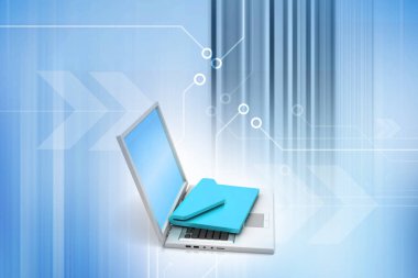 Laptop 3D çizim dosyaları ile
